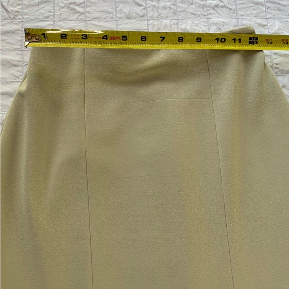 Vintage Lori Weidner Evenings Ivory 2 piece Suit 6 Satin Belted Blazer Skirt - Picture 5 of 16